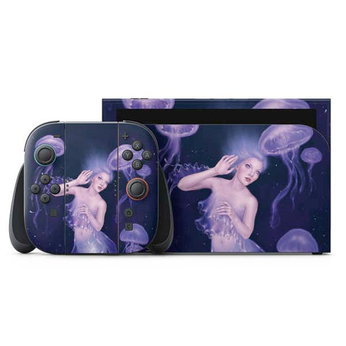 Mermaid and Jellyfish by Rachel Anderson Nintendo Skins